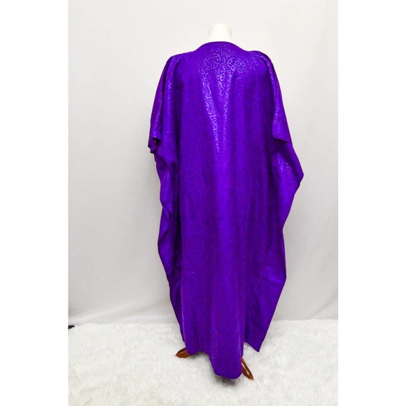 Meetu Magic the African Scene womens caftan purple OS - Picture 3 of 5